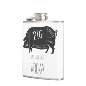 私はブタのお尻およびウォッカを好みます フラスク (左)