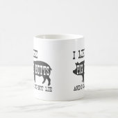 私はブタのお尻を好み、あることができません コーヒーマグカップ (中央)