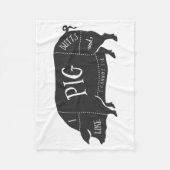 私はブタのお尻を好み、あることができません フリースブランケット (正面)