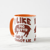 私はブタのお尻を好み、あることができません マグカップ (正面左)