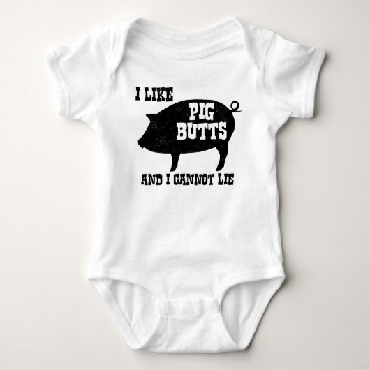 私はブタのお尻を好み、ベーコンBBQのあることができません Tシャツ (正面)