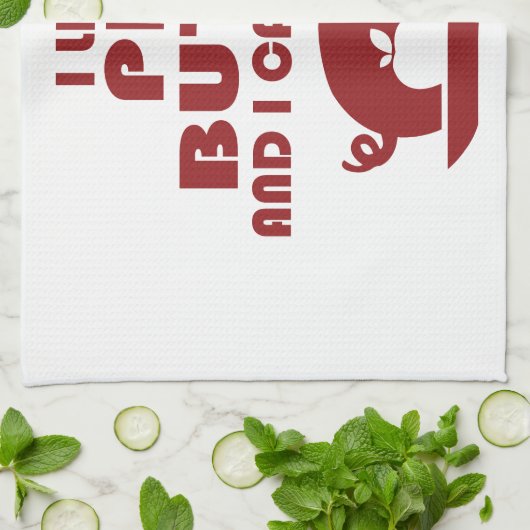 私はブタのお尻を好み、大きいお尻あることができません キッチンタオル (折り畳み)