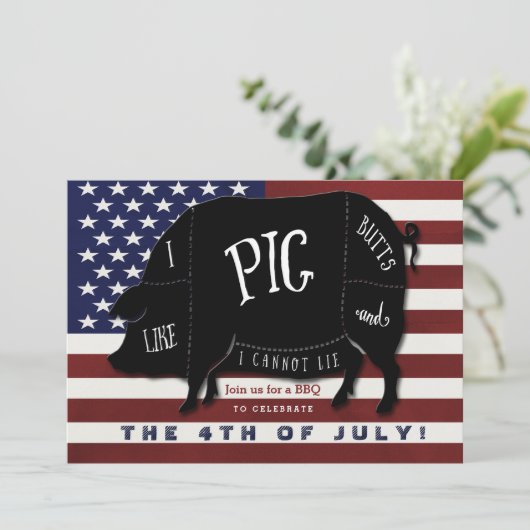 私はブタのお尻を好み、第4 7月BBQのあることができません 招待状 (スタンド正面)