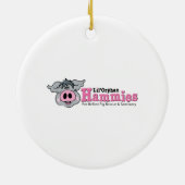 私はブタの休日のオーナメントを愛します セラミックオーナメント (裏面)