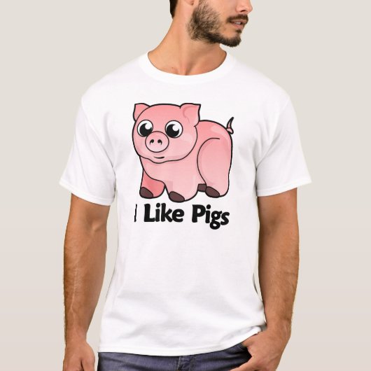 私はブタを好みます Tシャツ (正面)
