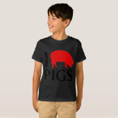 私はブタを愛します Tシャツ (正面フル)