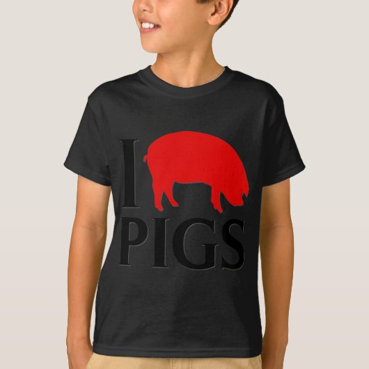 私はブタを愛します Tシャツ (正面)