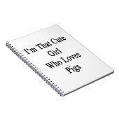 私はブタを愛するそのかわいい女の子です ノートブック (右側)