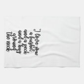 私はブッシェルおよびコツコツつつく音タオル愛します キッチンタオル (横)