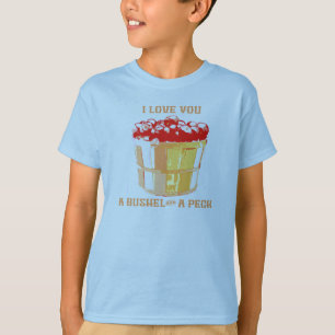 私はブッシェルおよびコツコツつつく音愛します Tシャツ