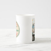 私はブッシェル及びコツコツつつく音のマグ愛します ボーンチャイナマグカップ (正面)