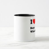 私はブッシュのコーヒー・マグを憎む男の子を愛します マグカップ (中央)