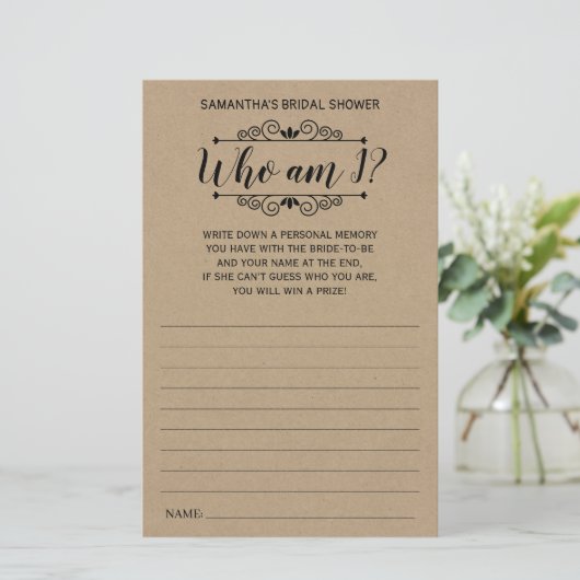 私はブライダルシャワー英語の素朴スペインのなゲーム (スタンド正面)