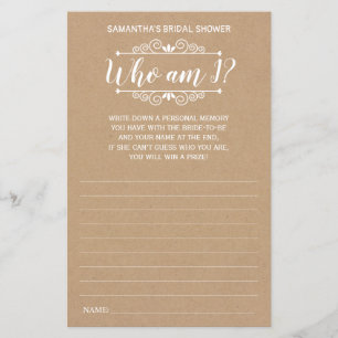 私はブライダルシャワー英語の素朴スペインのなゲーム