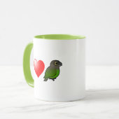 私はブラウン頭のオウムを愛します マグカップ (正面左)