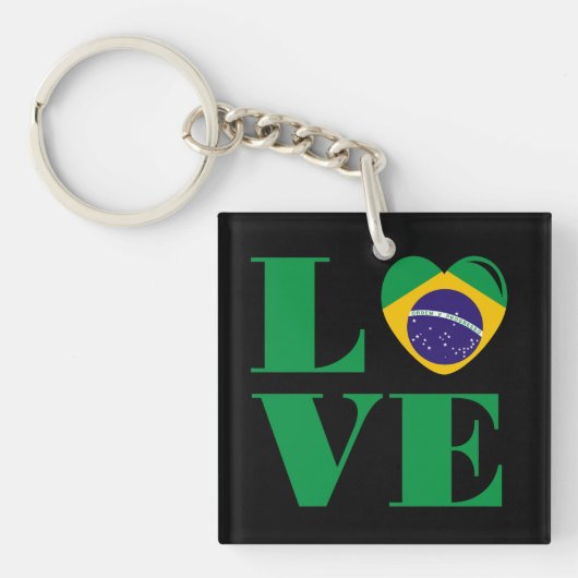 私はブラジルが大好きだ キーホルダー (正面)