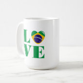 私はブラジルが大好きだ コーヒーマグカップ (正面左)