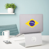 私はブラジルが大好きだ シール (デスク上のノートパソコン)