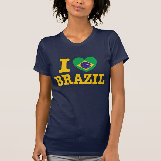 私はブラジルが大好きだ Tシャツ (正面)