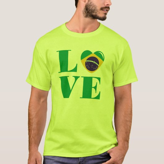 私はブラジルが大好きだ Tシャツ (正面)