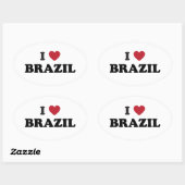 私はブラジルが大好き 楕円形シール (シート)