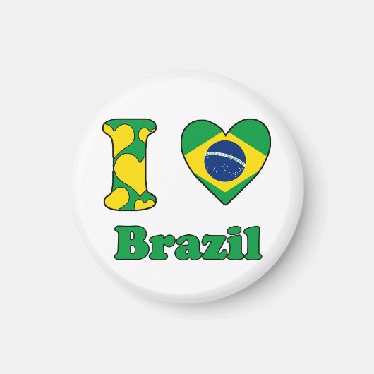私はブラジルの磁石が大好きです マグネット (正面)