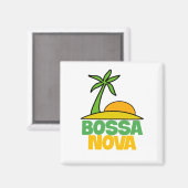 私はブラジルの音楽愛好家のためのボサノヴァの贈り物が大好き マグネット (正面/裏面)