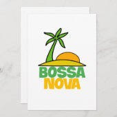 私はブラジルの音楽愛好家のためのボサノヴァの贈り物が大好き 招待状 (正面/裏面)