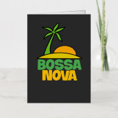 私はブラジルの音楽愛好家のためのボサノヴァの贈り物が大好き 箔グリーティングカード (正面)