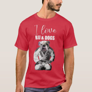 私はブラジルのJiuJitu BJJと犬が好き Tシャツ