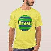 私はブラジルサッカー大好きサッカーデザイン Tシャツ (正面)