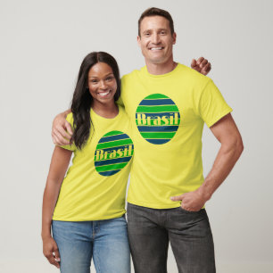 私はブラジルサッカー大好きサッカーデザイン Tシャツ
