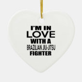 私はブラジルJIU-JITSUの戦闘機との愛にあります セラミックオーナメント (正面)
