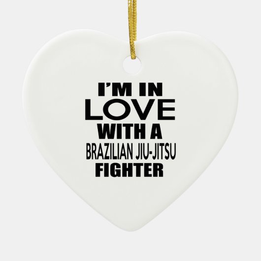私はブラジルJIU-JITSUの戦闘機との愛にあります セラミックオーナメント (正面)