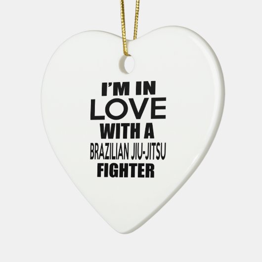 私はブラジルJIU-JITSUの戦闘機との愛にあります セラミックオーナメント (左)