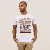 私はブラックで黒人です Tシャツ (正面フル)