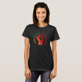 私はブラックエクセレンス黒人歴史月間 Tシャツ (正面フル)