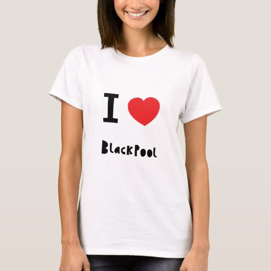 私はブラックプールを愛します Tシャツ (正面)
