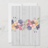 私はブランチのブライダルシャワーの花の花の招待をします 招待状 (裏面)