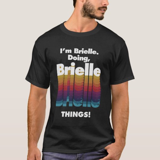 私はブリエルの名前を付けているグランジ Tシャツ (正面)