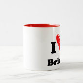 私はブリストルが大好きだ ツートーンマグカップ (中央)