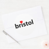私はブリストルが大好きだ ラウンドシール (封筒)