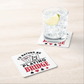 私はブリッジカー遊ドのゲカッコいいームになりたい スクエアペーパーコースター (インサイチュ)