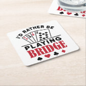 私はブリッジカー遊ドのゲカッコいいームになりたい スクエアペーパーコースター (アングル)