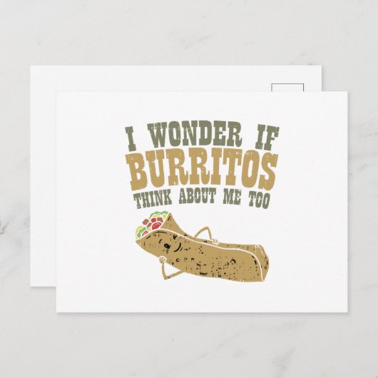 私はブリトーが追随的について考えれば疑問に思います 案内ポストカード (正面/裏面)