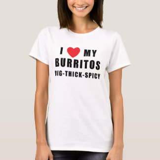 私はブリトーを愛します Tシャツ