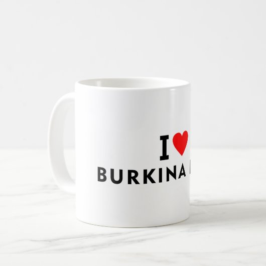 私はブルキナファソが大好き コーヒーマグカップ (正面左)