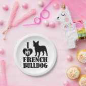 『私はブルドッグが大好きフランスの』 ペーパープレート (パーティー)