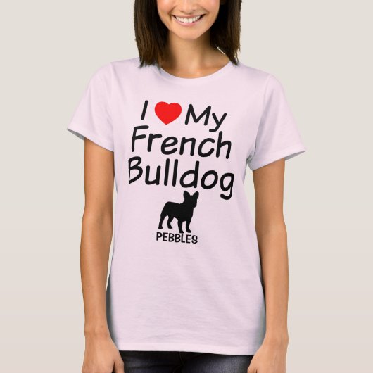私はブルドッグが大好フランスのき Tシャツ (正面)