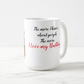 私はブルドッグのコーヒーマグカップが大好き コーヒーマグカップ (正面右)